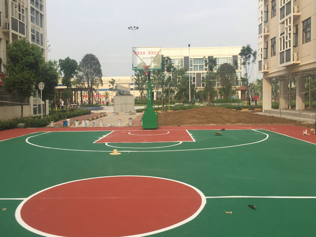 硅PU篮球场
