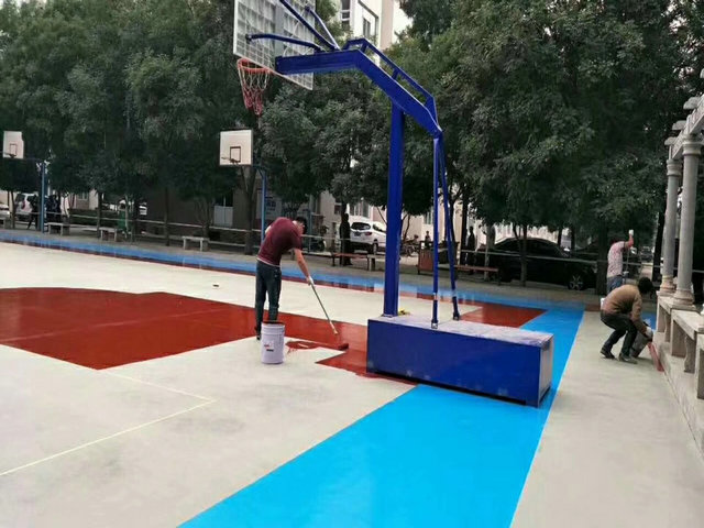 篮球场施工